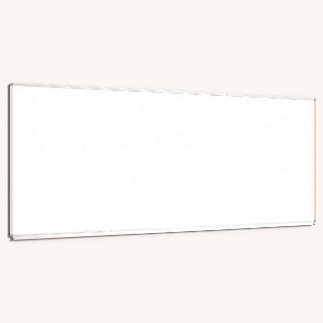 Whiteboard, 250x100 cm, mit durchgehender Ablage, Stahlemaille weiß, 